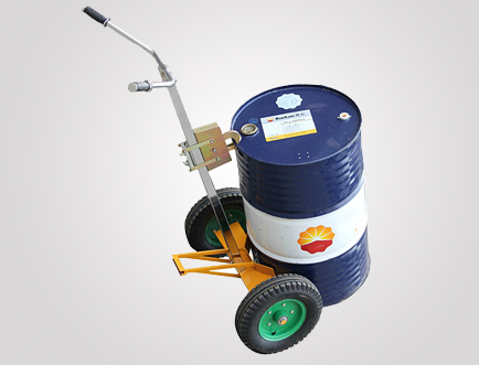 充气橡胶轮油桶搬运车 - 鹰嘴结构,咬合力强,轮适用于粗矿的路面